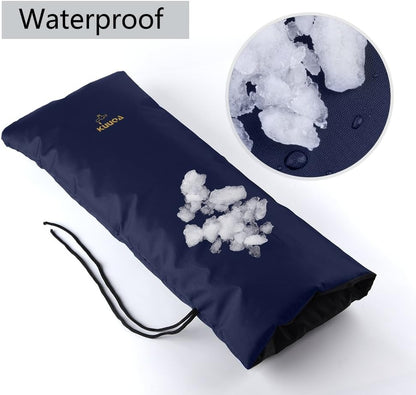 Kuuqa Large Size Outdoor Faucet Cover Faucet Socks Outdoor Hose Cover for Winter Freeze Protection,Deep Blue