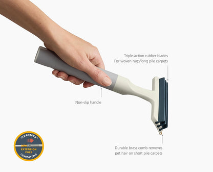 Joseph Joseph CleanTech 2-in-1 Tile and Tub Scrubber and Grout Cleaning Brush with V-Shaped Bristles