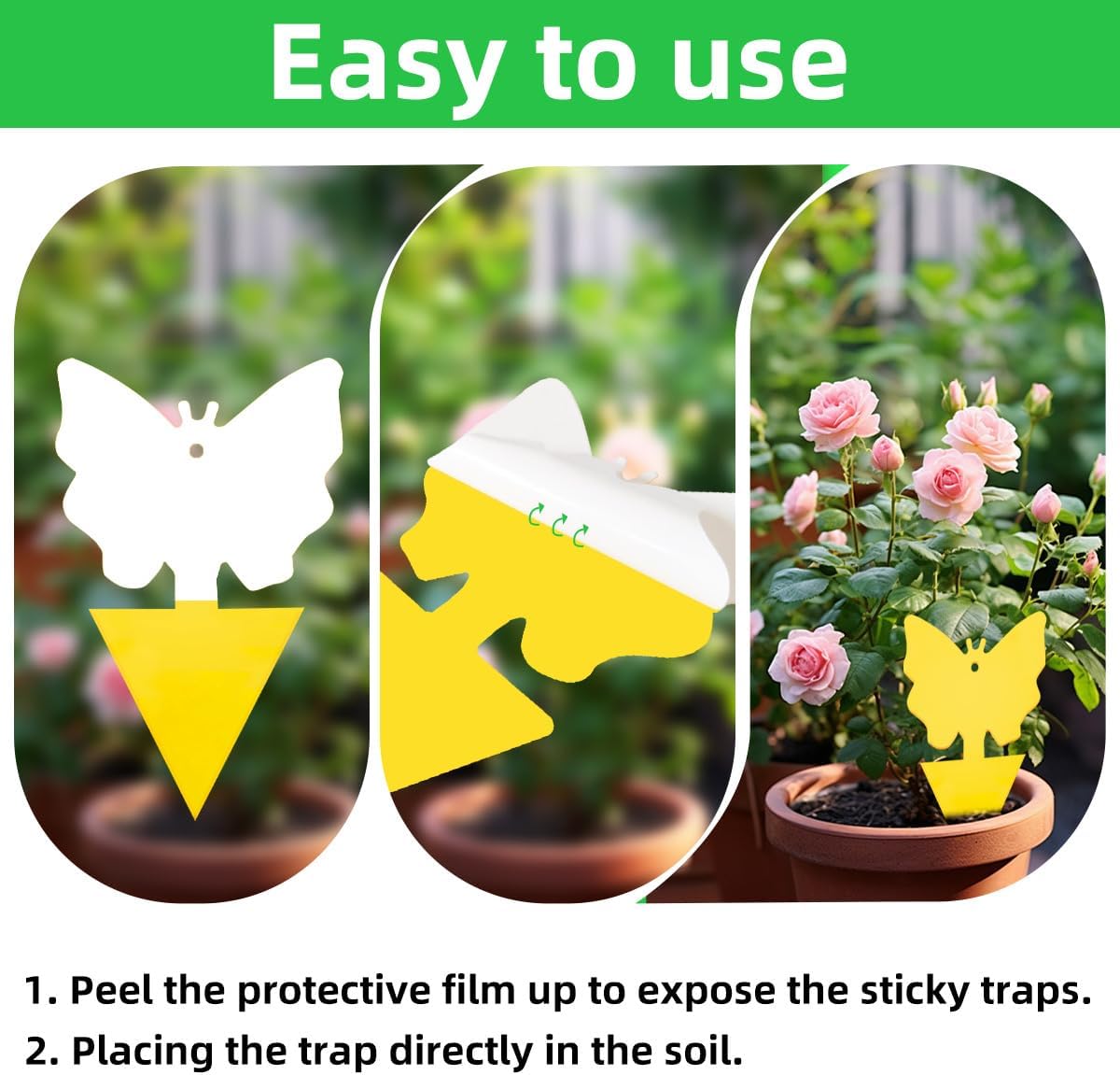 36 Pcs Sticky Traps for Fungus Gnat, Fruit Fly, Whitefly, Yellow | Indoor/Outdoor Use, For Plants & Kitchen, High-End Glue, Insect Catcher