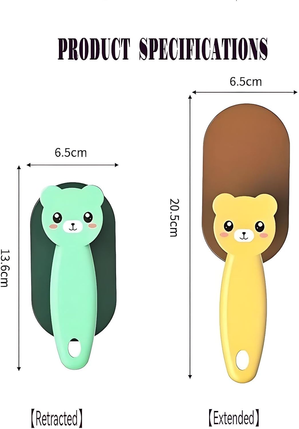 Little Bear Rotating Multi Functional Laundry Brush,Extended Bristle Cleaning Brush for Clothes, Carpet,Shoes, Etc(Khaki)