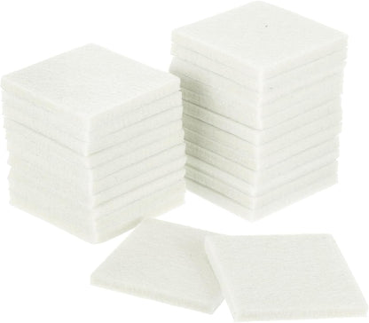 uxcell Furniture Pads, 24Pcs 1.5" - Square Self Adhesive Felt Furniture Pads, Floor Protectors for Furniture Feet Chairs Legs Hardwood Floors (Black)