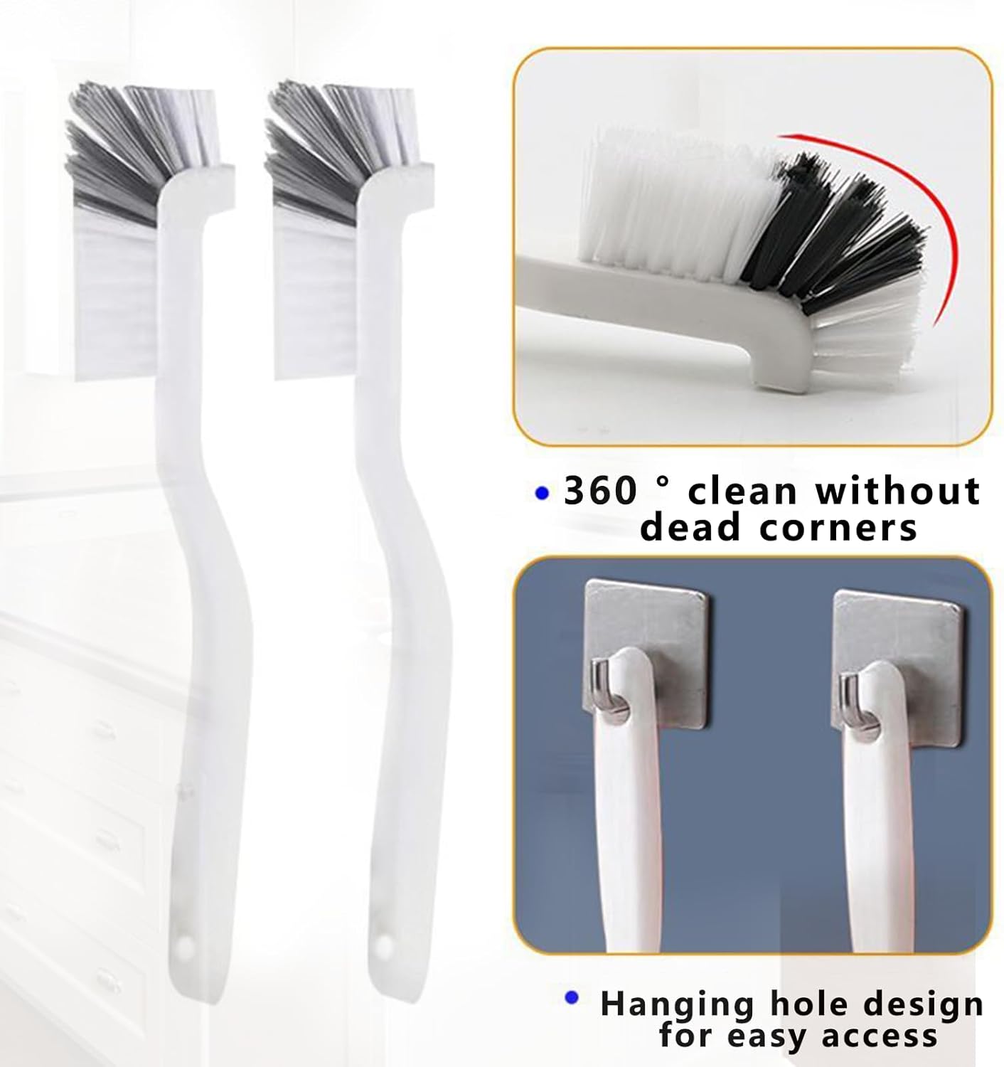6 Pack Cleaning Brush Set for Kitchen and Bathroom Gap Crevice Stove Sink Window Track Household Cleaning Tools