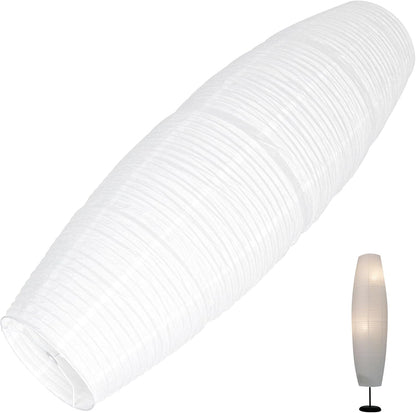 Beaupretty Paper Floor Lamp Shade Rice Paper Floor Lamp Cover Standing Corner Lamp Cover Light Bulb Cage Guard For Bedroom Living Room White