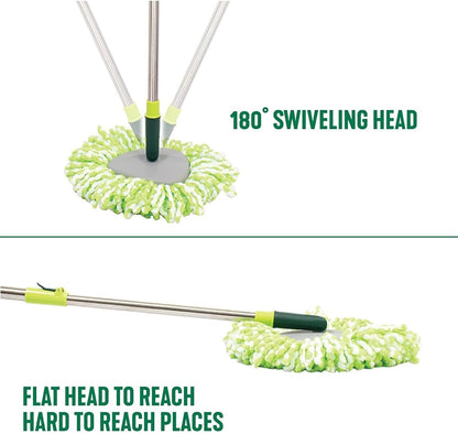 Pine-Sol Spin Mop and Bucket Set - Microfiber Mop Head with Extendable Handle and Easy Wring Bucket - Multi Surface Floor Cleaning System for Wet Mopping
