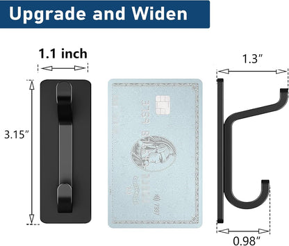 pickpiff Wall Hooks for Coat and Towel: 13LB Strong Adhesive Door Hanger Stick on, White 4 Pack