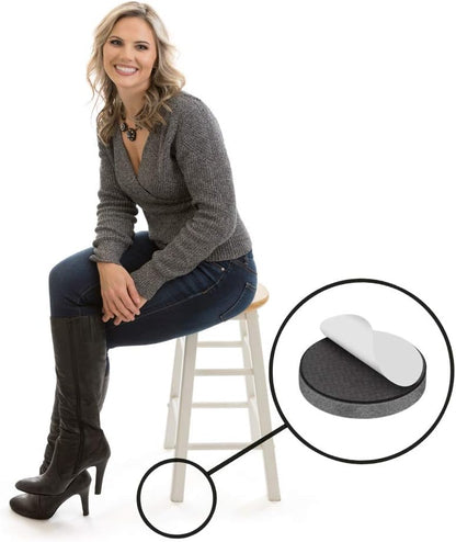 Slipstick Premium Wool Felt Furniture Pads/Floor Protectors (1 Inch Round Value Pack) Includes 40 Heavy-Duty Felt Chair Leg Pads with Self-Stick Adhesive, Gray, CB115