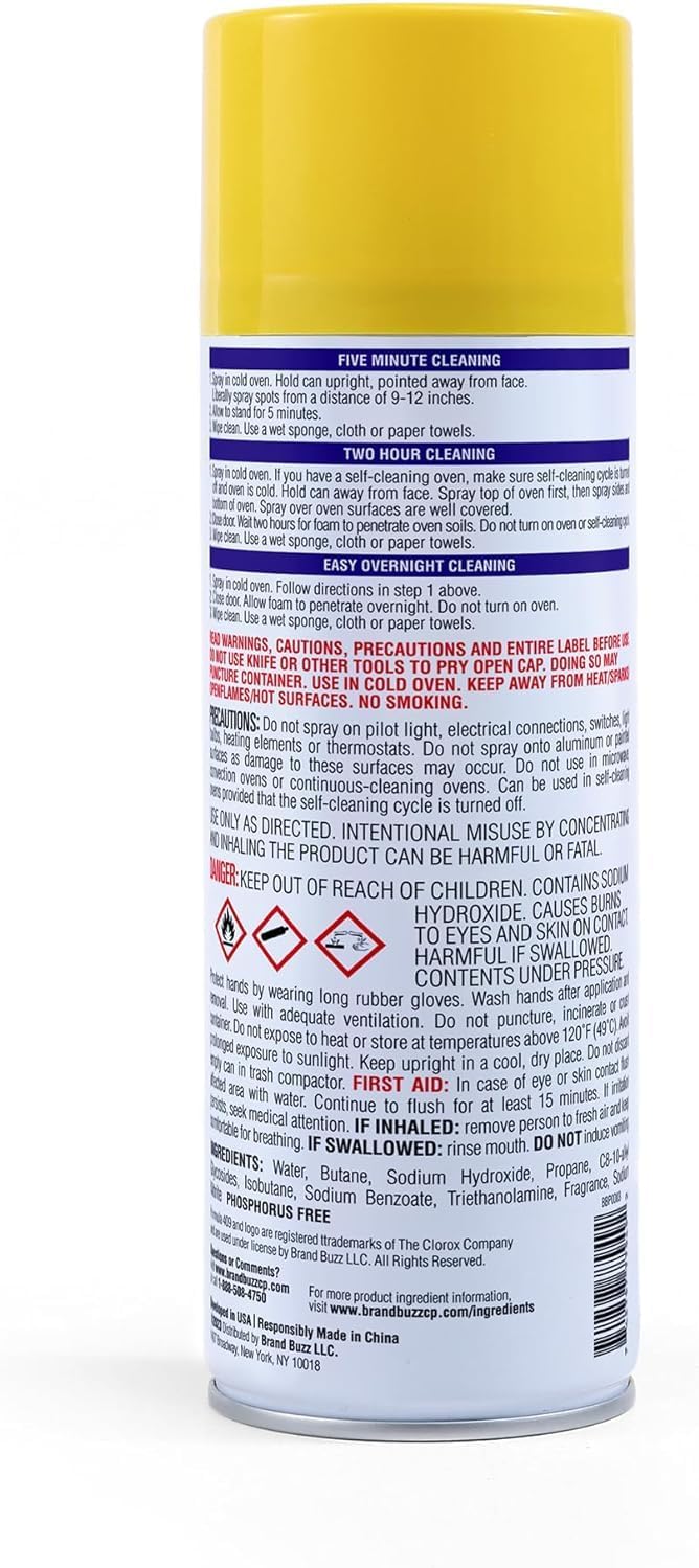 Formula 409 Heavy Duty Spray-On Oven Cleaner, Lemon Scent - Grill and Stove Top Cleaner Cuts Through Grease & Grime on Contact, A Powerful Clean You Can Trust, 14.5 Oz