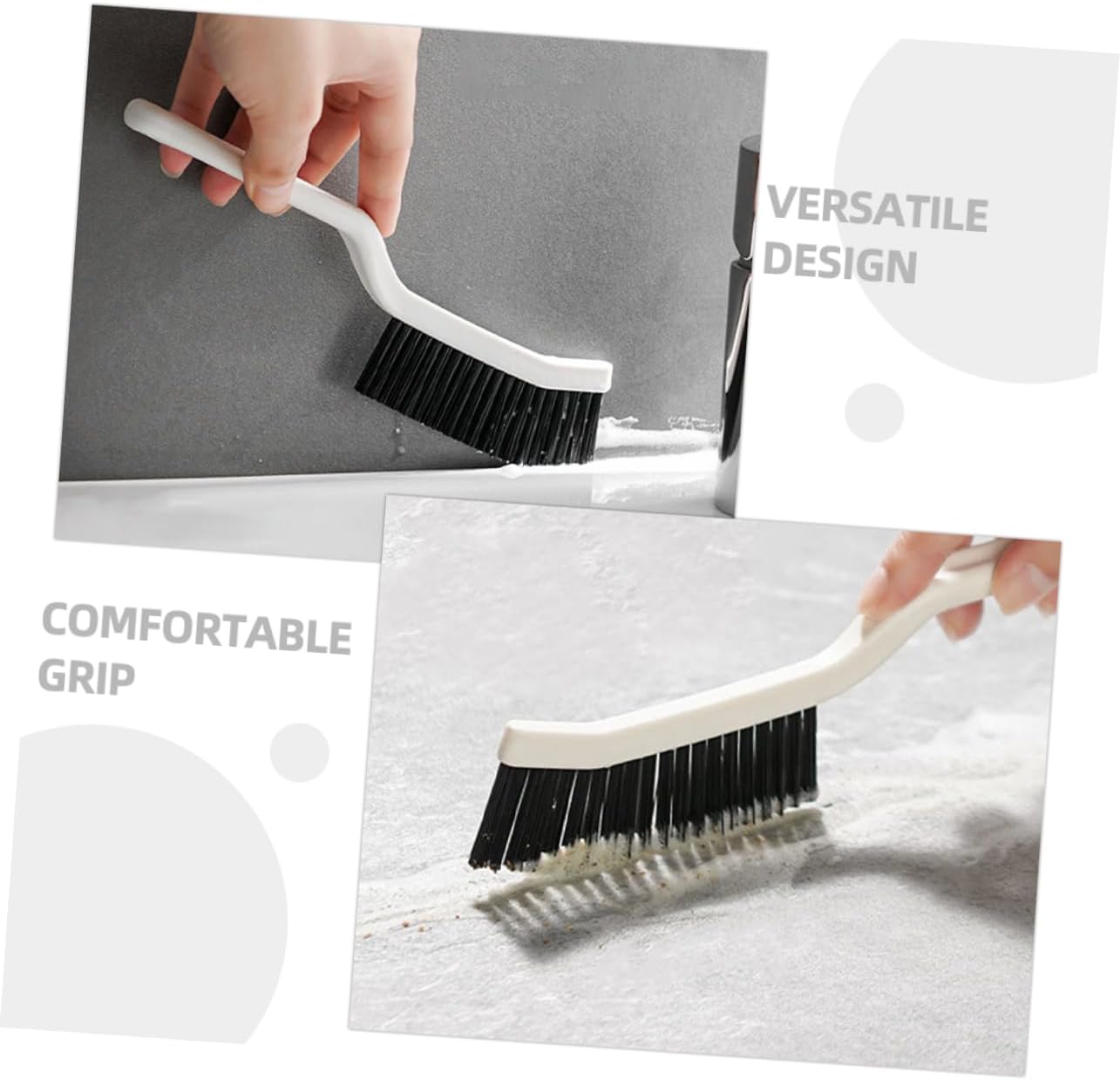 Amosfun 4pcs Hard Bristle Crevice Cleaning Brush 8.2" Gap Cleaning Tool for Kitchen Bathroom Window Tracks and Narrow Spaces