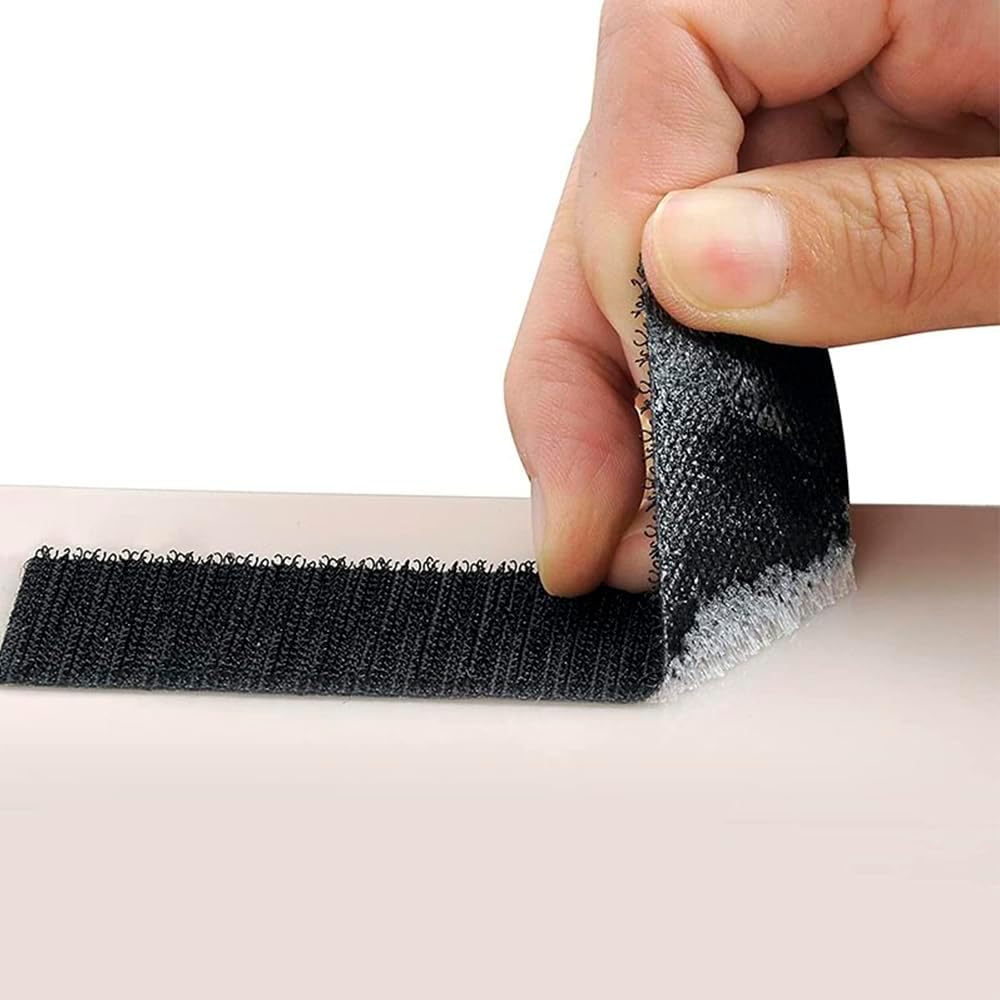 1 inch Black Hook and Loop Tape 1 Yd Self Adhesive Tape Sticky Back Heavy Duty Fastener Ideal for Window Fixing Net Carpets DIY Project Handmade Craft Home Office