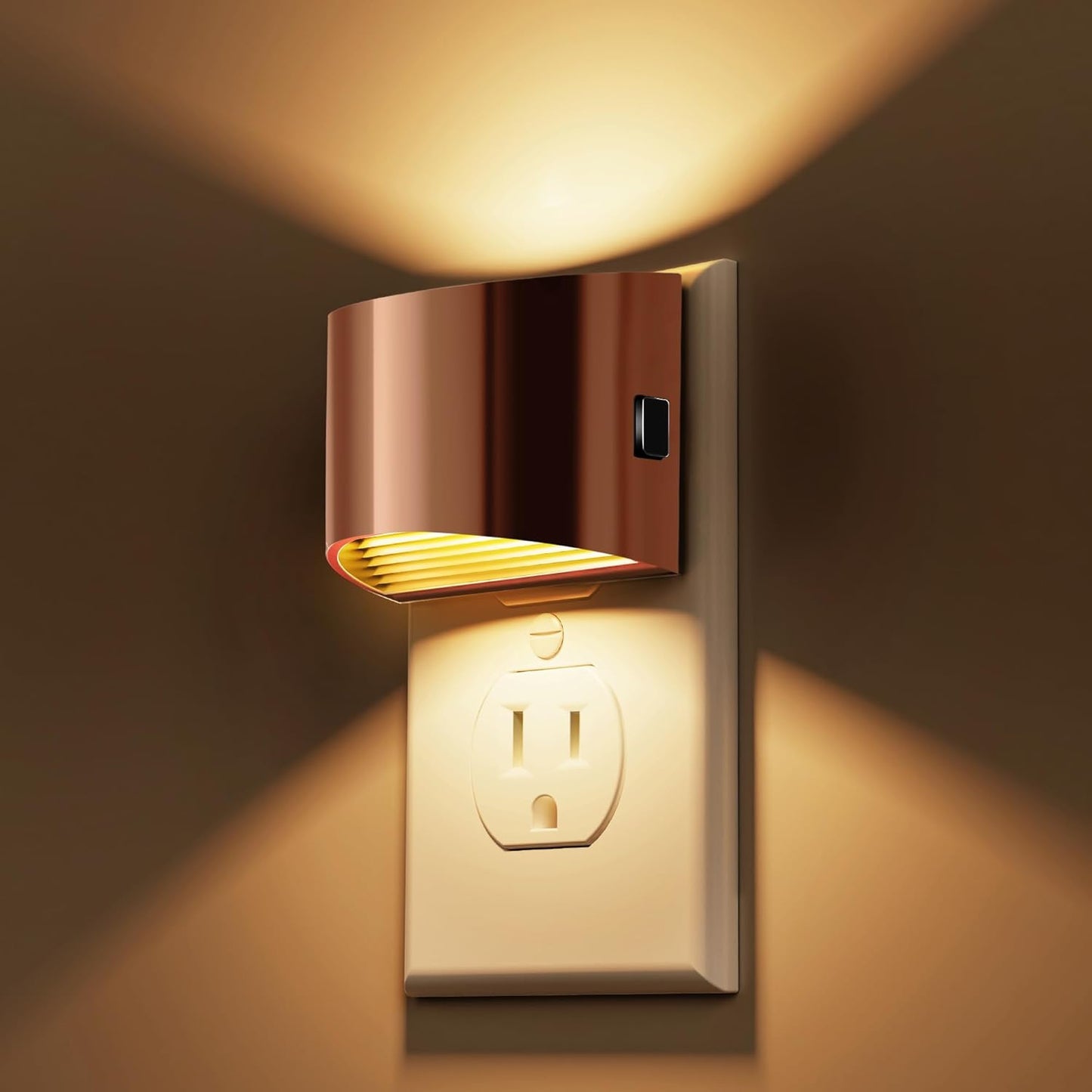 L LOHAS LED Night Lights Plug into Wall 2 Pack, Dusk to Dawn Sensor Nightlight, Brightness Adjustable, 3000K Soft White