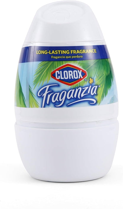 Clorox Fraganzia Gel Air Freshener Cone, Adjustable Odor Eliminating Gel with Lavender and Eucalyptus Scent for Home, Bathroom, Office, Small Spaces, Long Lasting No Battery Freshener, 6 Oz
