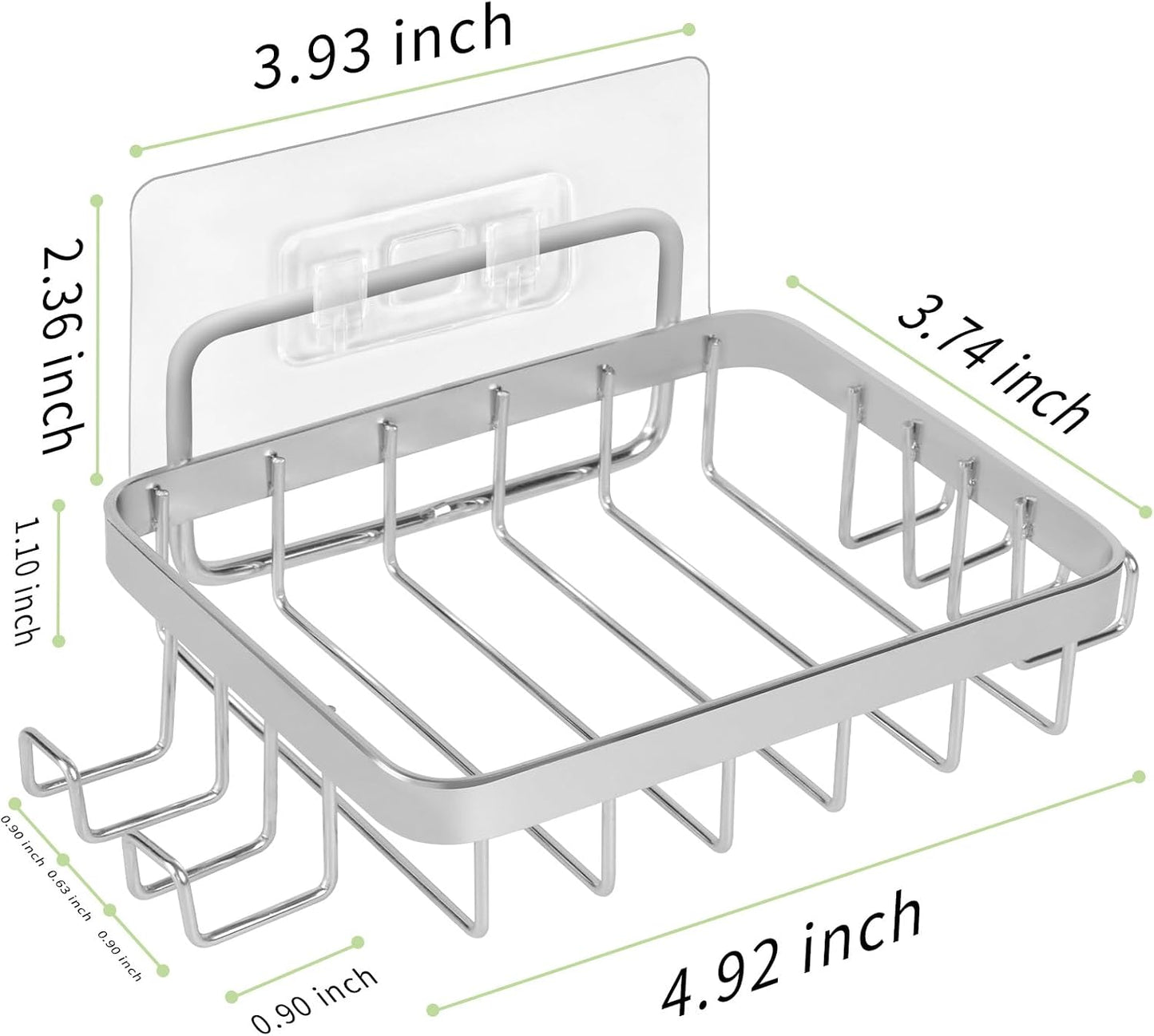 Carrie Joe Soap Holder Self Draining Soap Dish Razor Holder for Shower Wall Not Punched Easy Clean Bar Soap Holder Fit for Bathroom, Kitchen Sink