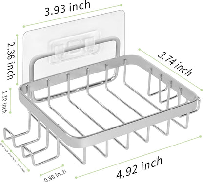 Carrie Joe Soap Holder Self Draining Soap Dish Razor Holder for Shower Wall Not Punched Easy Clean Bar Soap Holder Fit for Bathroom, Kitchen Sink
