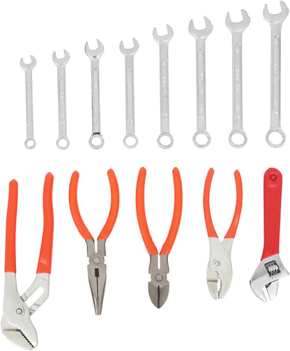 187pcs Trolley Case Tool Set, Carbon Steel Home Repair Kit Household Hand Tool Kit Toolbox Storage Case, Complete Rolling Tool Box for Maintenance Garden Homeowner DIYer Handyman