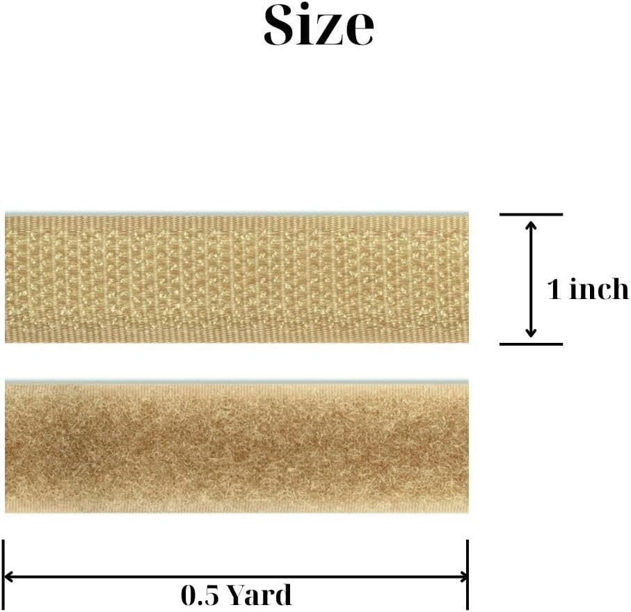 1 inch Black Hook and Loop Tape 1 Yd Self Adhesive Tape Sticky Back Heavy Duty Fastener Ideal for Window Fixing Net Carpets DIY Project Handmade Craft Home Office