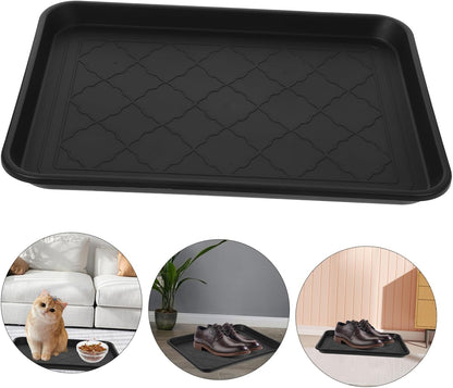 Multi-Functional Boot Tray for Entryway Waterproof Plastic Shoe Mat Raised Edges for Pets and Sundries Storage Large Capacity Design