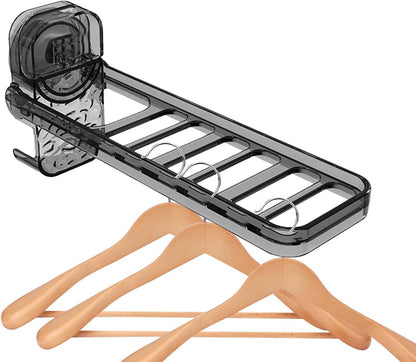 Laundry Drying Rack Wall Mount Clip On Clothes Dryer Bar, 6 Holes, | Clothes Drying Rack for Outdoor Camping, Hotel, Student Apartments, Travel, Hotel Stays, Business Trips, Household
