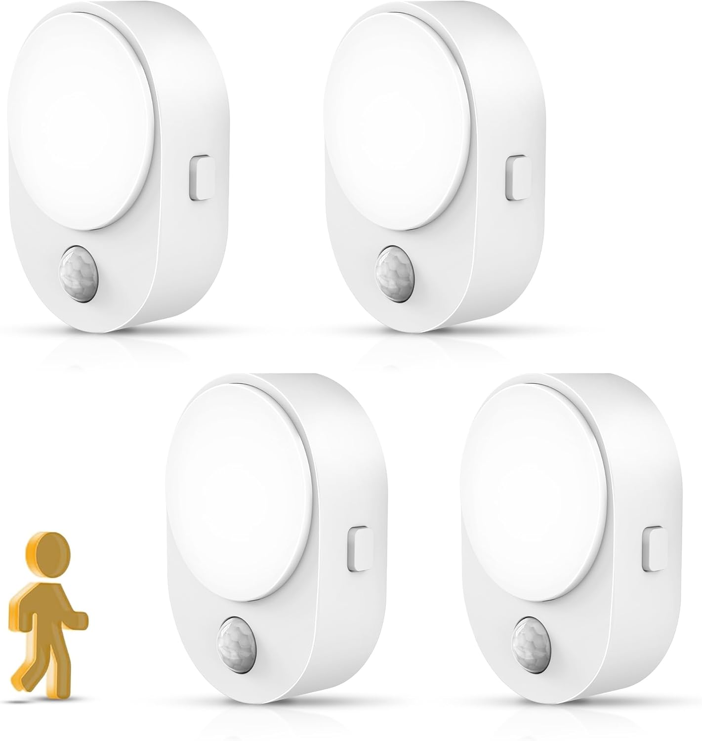 L LOHAS LED Motion Sensor Night Light,[2-PACK] Night Lights Plug into Wall,Motion Sensor and Dusk to Dawn Sensor,3000K Soft White,30/60/100lm Brightness Dimmable,Nightlight for Bathroom Hallway