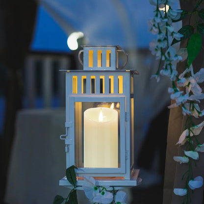 Waterproof Flameless Remote Control Candles 2PACK(D3''*H5.5'')Battery Operated Flickering LED Pillar Candle,plastic with 10-Key 24Hours Timer for Outdoor/Indoor Party Garden Lanterns Porch Ivory