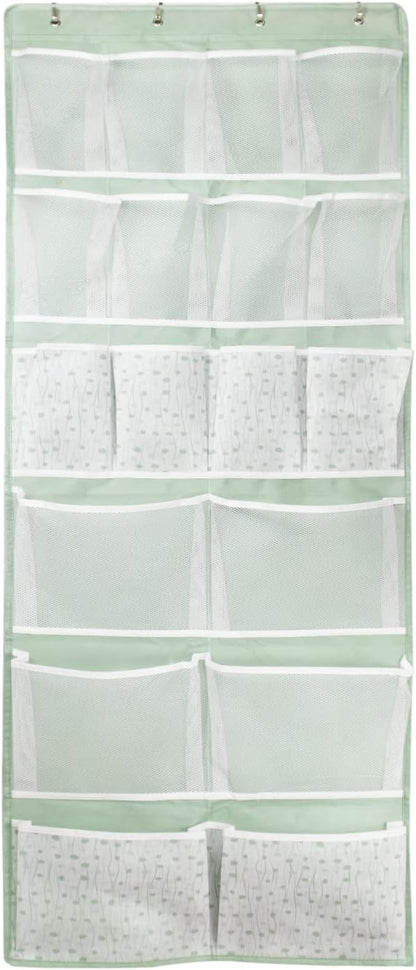 2 Pack- 12 Pocket Over Door Hanging Storage Organizer with 4 Kinds Pouch,Back of Closet Hanging Shelf Storage Organization for Sock,Hat,Underwear,Behind Door Caddy in Bedroom,Bathroom,Entrance,Dorm,RV