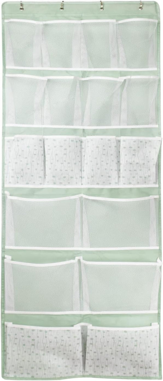 2 Pack- 12 Pocket Over Door Hanging Storage Organizer with 4 Kinds Pouch,Back of Closet Hanging Shelf Storage Organization for Sock,Hat,Underwear,Behind Door Caddy in Bedroom,Bathroom,Entrance,Dorm,RV