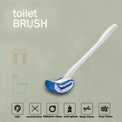 Toilet Brush Bowl Brush Bathroom Brush Under Rim Toilet Brush Scracth-Free Curved Good Grip Easy to use deep Cleaning No Scratching, Anti-Splashing Easy to Store (2pack)
