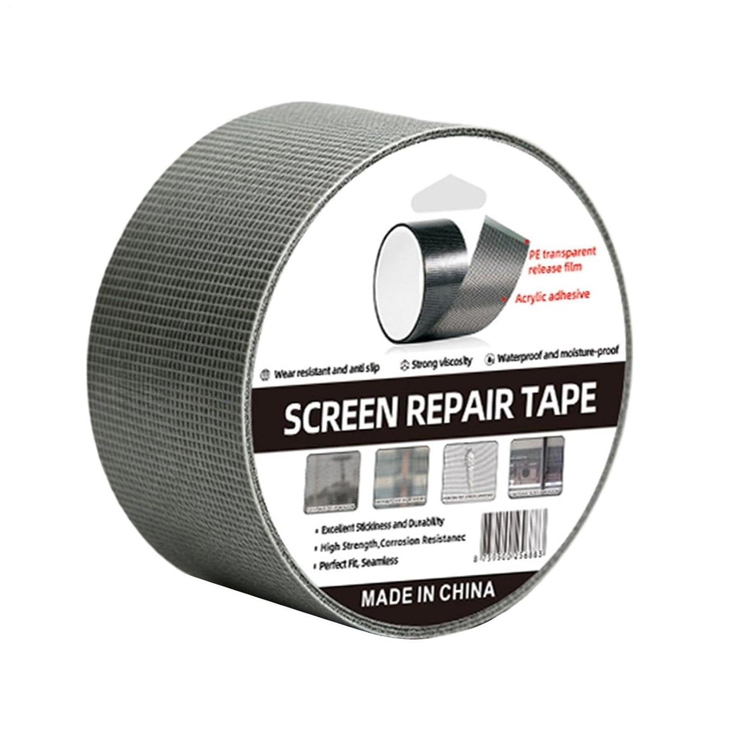 Window Screen Repair Kit, Screen Mesh Repair Kit, Screens Patch Tape | Self Adhesive Flexible Mesh Design, Screen Repair Tape, for Patio Porch RV Balcony Tent Camper Apartment