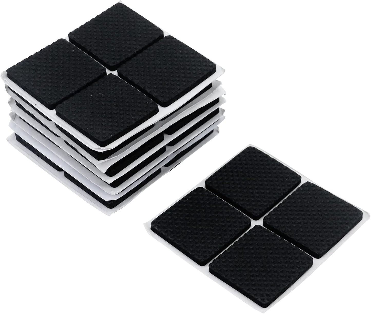 Antrader 1.5 Inch Self-Stick Furniture Round Felt Pads Wood Floor Protectors – Protect Your Hard Floors from Furniture Scratches, Pack of 48, Black