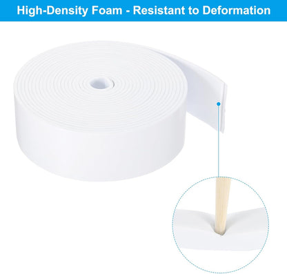 PATIKIL Weather Stripping Door Seal Strip, 3/8 Inch x 1/4 Inch x 32 Ft Self Adhesive Soundproof High Density Foam Tape Insulation for Door Window Air Conditioning, White - Colors B