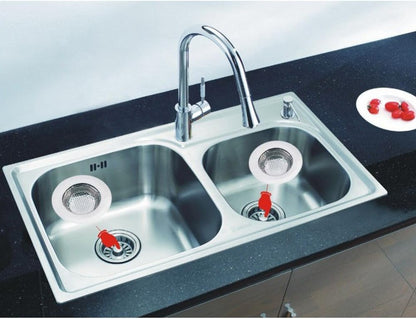 2 Pack Stainless Steel Kitchen Sink Strainer – 4.5" Wide Rim, 2.75" Basket – Rust-Resistant, Anti-Clog Drain Protector for Kitchen, Laundry & Utility Sinks