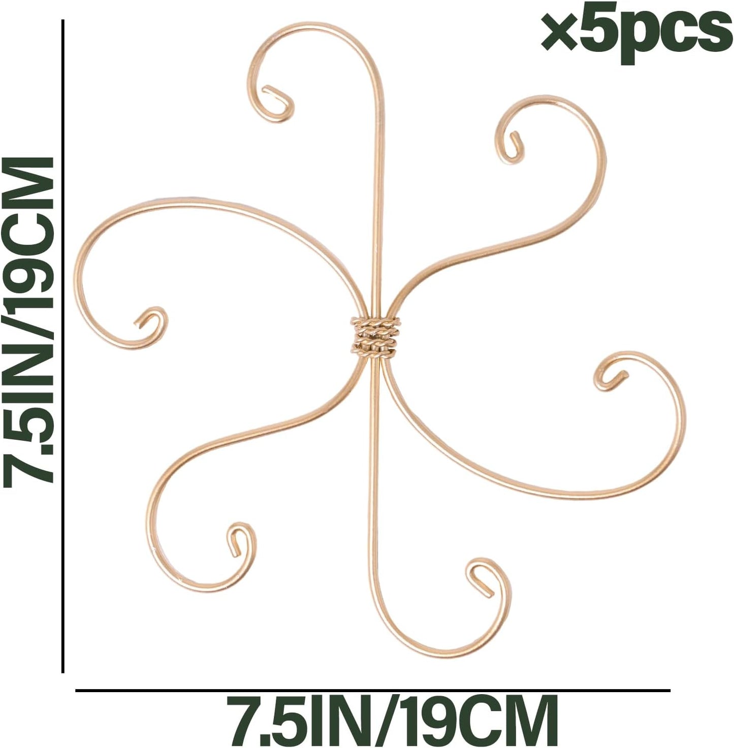 Yohsnor Monstera Plant Stem Support System - 5 Piece Set (5.5x4.7in) | Durable Plant Support Stakes for Climbing Plants & Fishbone Cactus | Ideal Leaf Stabilizer for Indoor Plants & Monstera Care