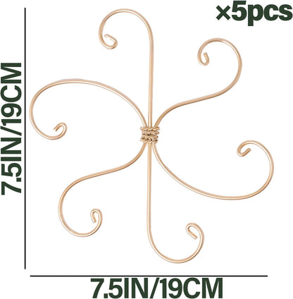 Yohsnor Monstera Plant Stem Support System - 5 Piece Set (5.5x4.7in) | Durable Plant Support Stakes for Climbing Plants & Fishbone Cactus | Ideal Leaf Stabilizer for Indoor Plants & Monstera Care