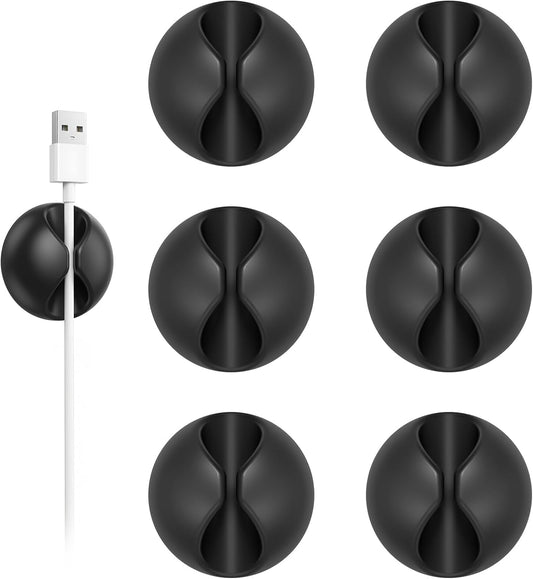 Shintop Cable Clips, 16 Pack Colorful Cord Holders Self Adhesive Cable Management Desk Wire Clips for All Your Computer, Electrical, Charging or Mouse Cord