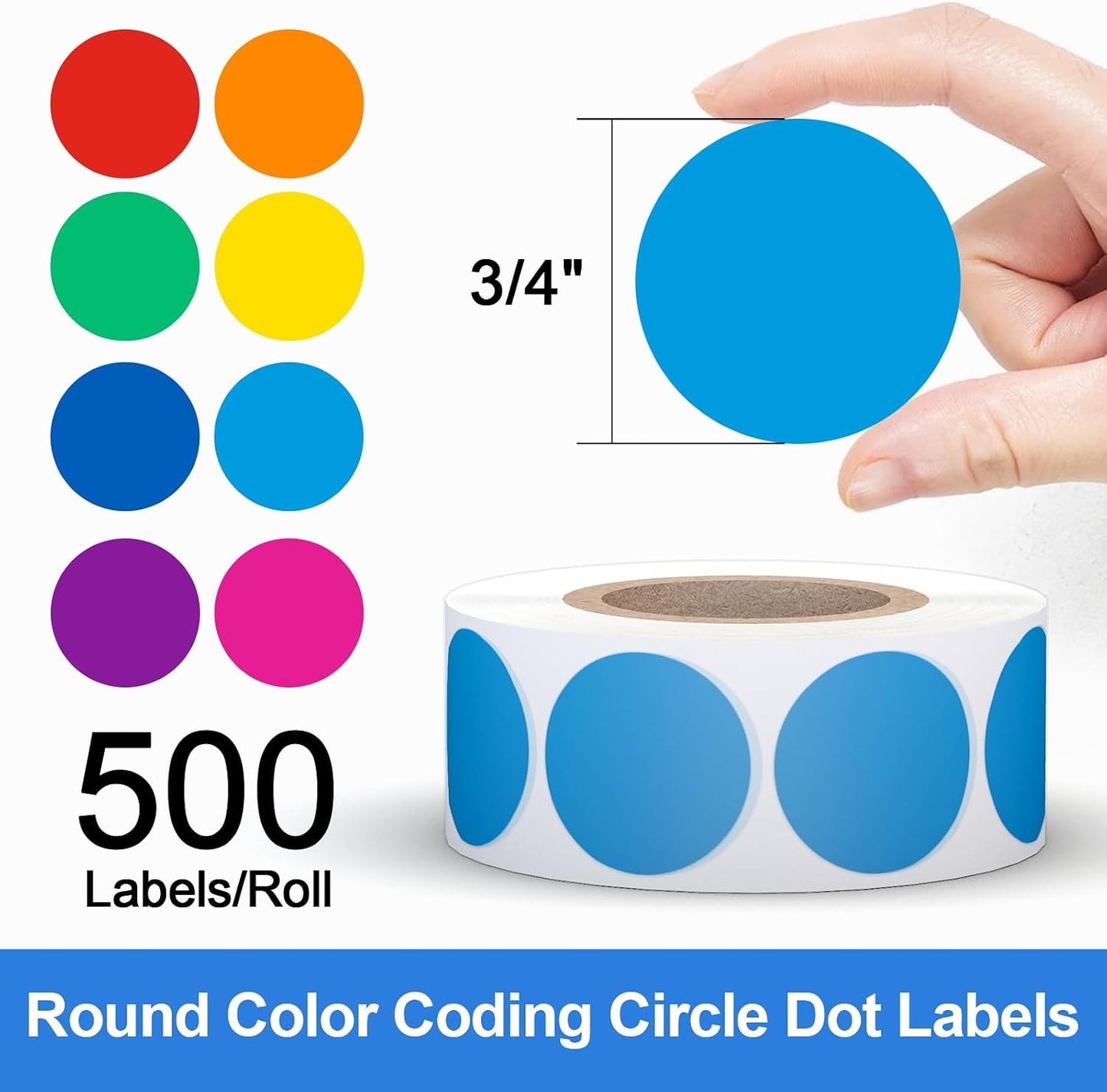 960 Count Home Moving Labels,16 Rolls Different Color Coding Moving Labels for Boxes Stickers + Fragile Moving Stickers + 1 Blank Label Roll for Customized Use