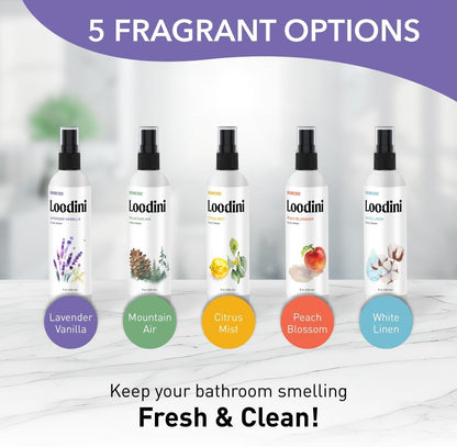 Odorcide Loo-Dini Lavender Vanilla 8oz Toilet Spray & Bathroom Spray – Use This Bathroom Spray Odor Eliminator Before You Go – Poop Spray For Toilet and Bathroom Air Freshener & Bathroom Deodorizer