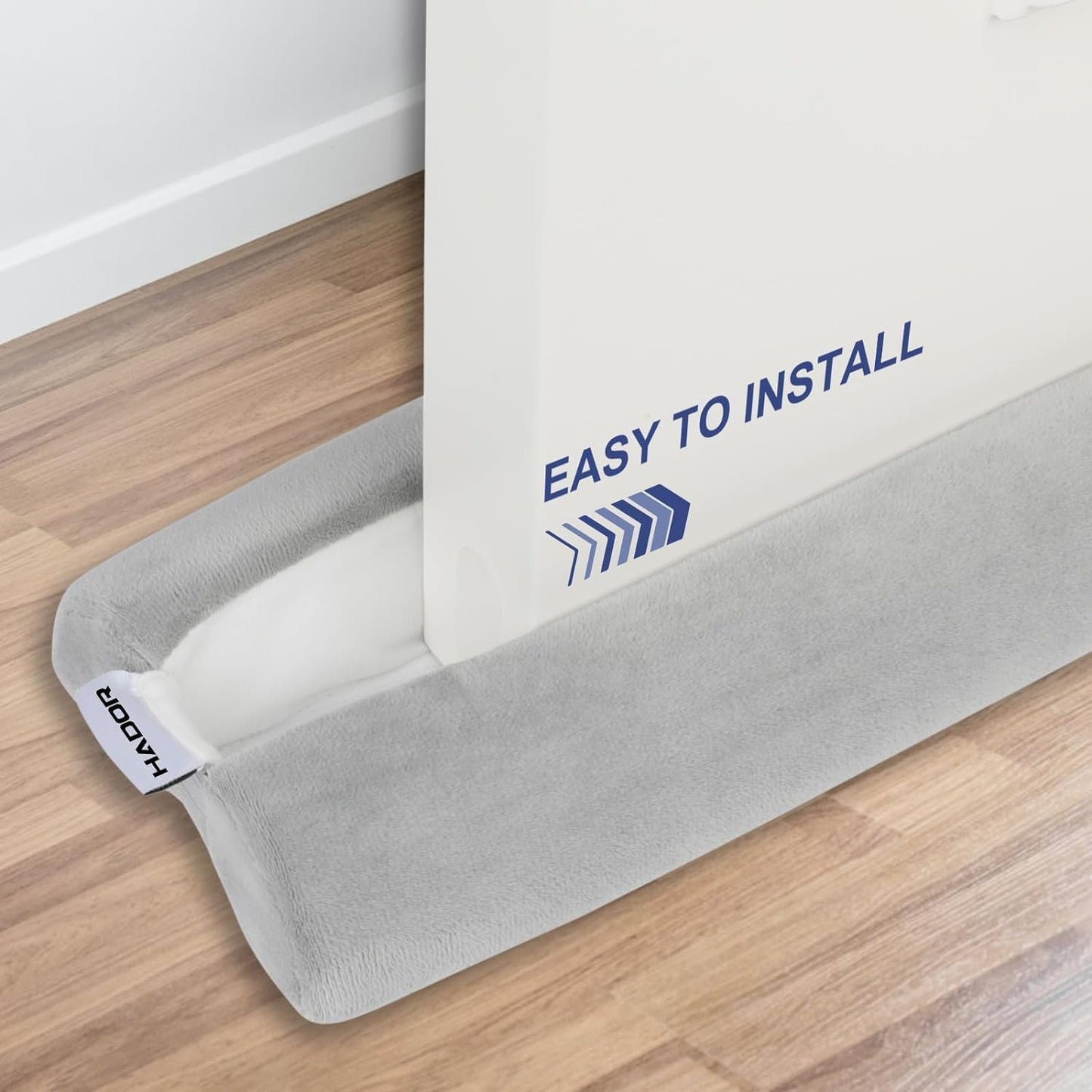 HADOR Door Draft Stopper for Bottom of Door, 36 Inch Under Draft Air Noise Light Blocker 30"- 36" Double Side Triangle Soundproof Sweep Filler Seal Gap up to 1.7" for Patio Sliding Door Guard, Grey