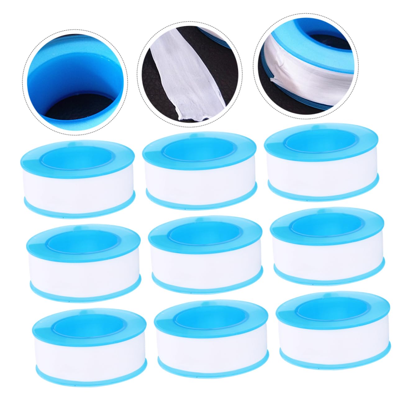 10Rolls PTFE Plumber Seal Tape Thread Sealant for Plumbing Water Pipe and Duct Sealing Wear Resistant Flexible Easy to Cut for Custom Sealing Needs
