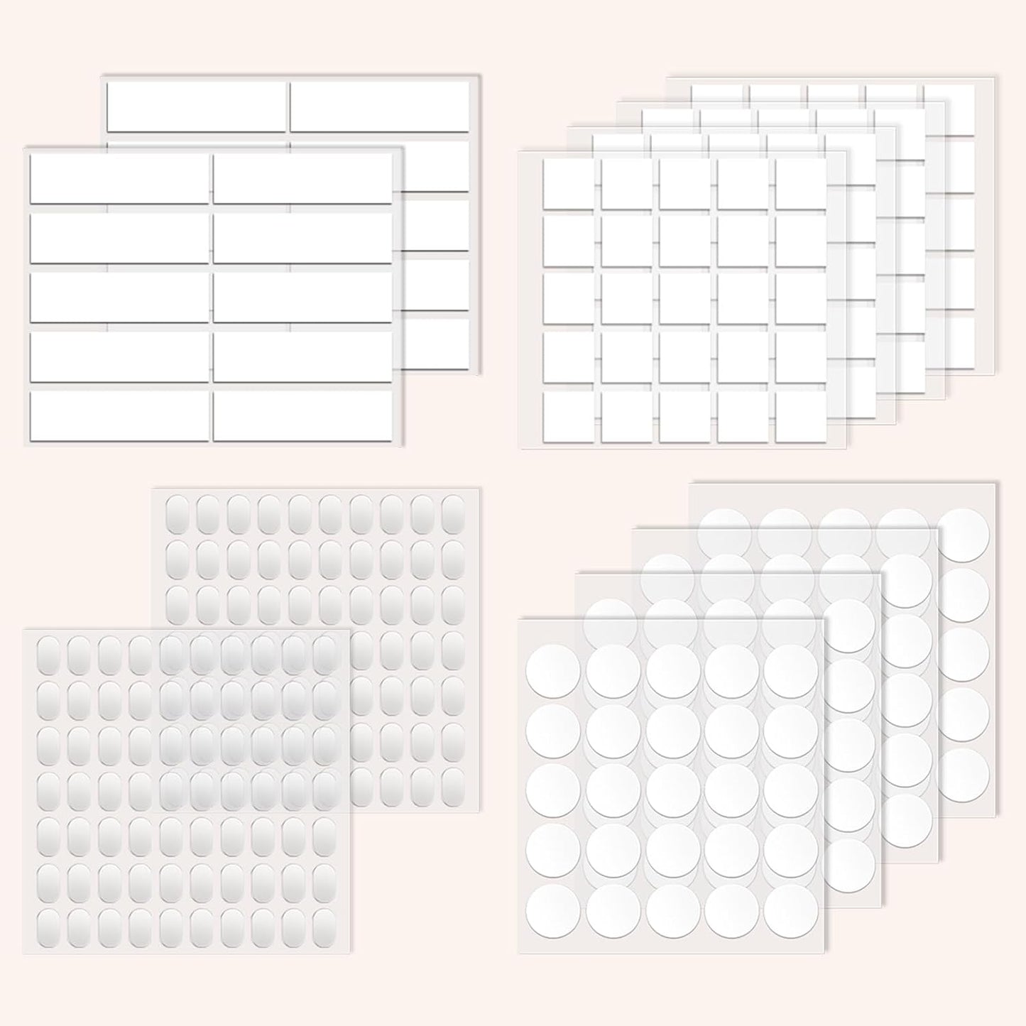 520pcs Double Sided Tape Wall Nano Sticky Dots Mounting Putty Two Sided Adhesive Strong Sticky Tack Multi-Shape Museum Putty No Traces - Crafts Poster Decoration Picture Hanging Crafting Party