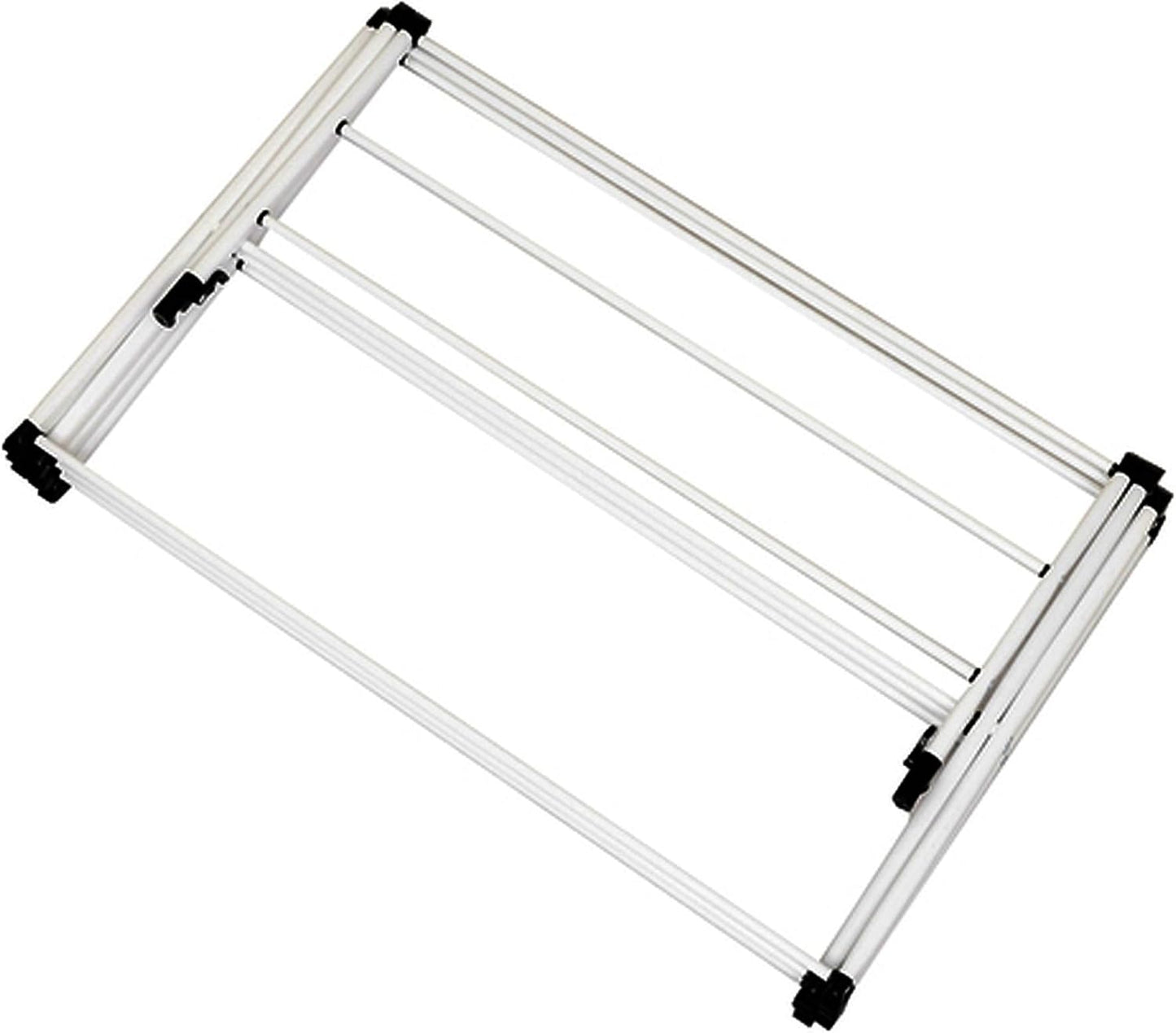 Honey-Can-Do Heavy-Duty Gullwing Clothes Drying Rack, 50 lb, White | Gullwing rack adds 46 ft of drying space with dedicated shoe bars. Sturdy metal, 50 lb capacity, folds flat.
