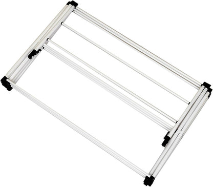 Honey-Can-Do Heavy-Duty Gullwing Clothes Drying Rack, 50 lb, White | Gullwing rack adds 46 ft of drying space with dedicated shoe bars. Sturdy metal, 50 lb capacity, folds flat.