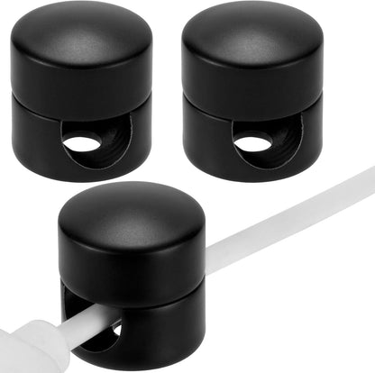 3pcs Cable Anchors for Desk, Adhesive Metal Cord Organizers, Adjustable 2-in-1 Cord Clips Charger Cable Management for Nightstand Office Home Desktop Wall- Gold & Copper & Black