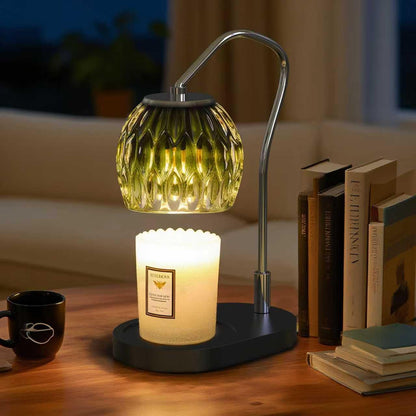 Candle Warmer Lamp with Timer & 4-Level Dimmer, Electric Wax Warmer for Jar Candles, Black Home Decor with 2 Bulbs, Gift for Women, Men, Housewarming