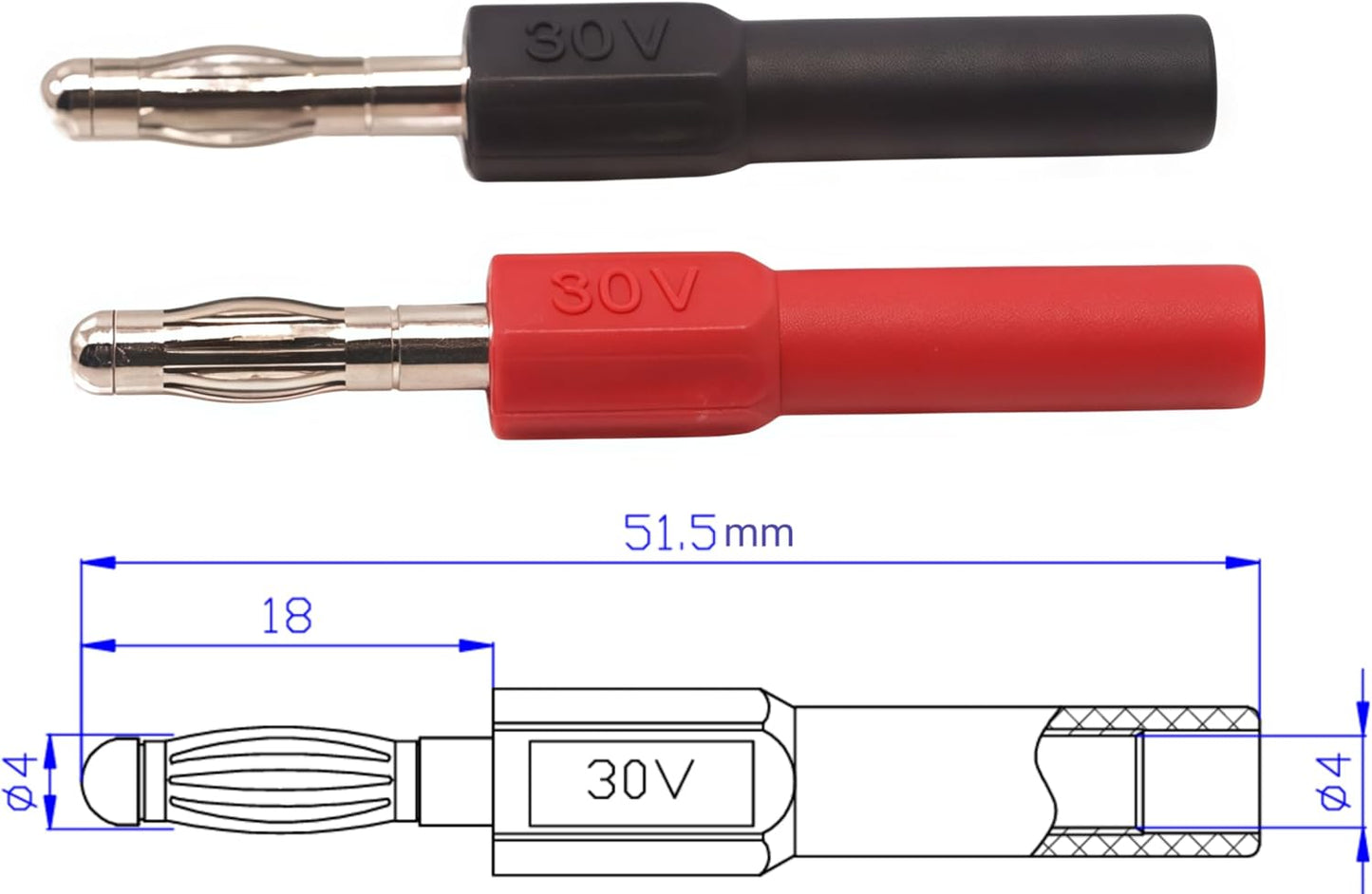 Test Lead Set,4mm Banana Plug (TH-6-KIT)