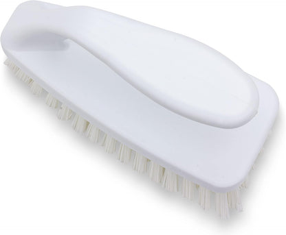 SPARTA Heavy Duty Scrub Brush, Hand Brush with Iron Shape Handle Design for Scrubbing Kitchen Pots and Pans or Bathroom Sink and Shower, 6 Inches, Black, Twin
