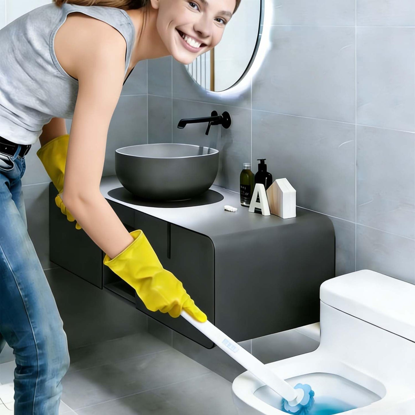 Disposable Toilet Brush Refills 36 PCS, Toilet Bowl Wand Brush Refills for Toilet Cleaning, Disposable Toilet Cleaner Refill Pads for Washroom Bathroom Cleaning