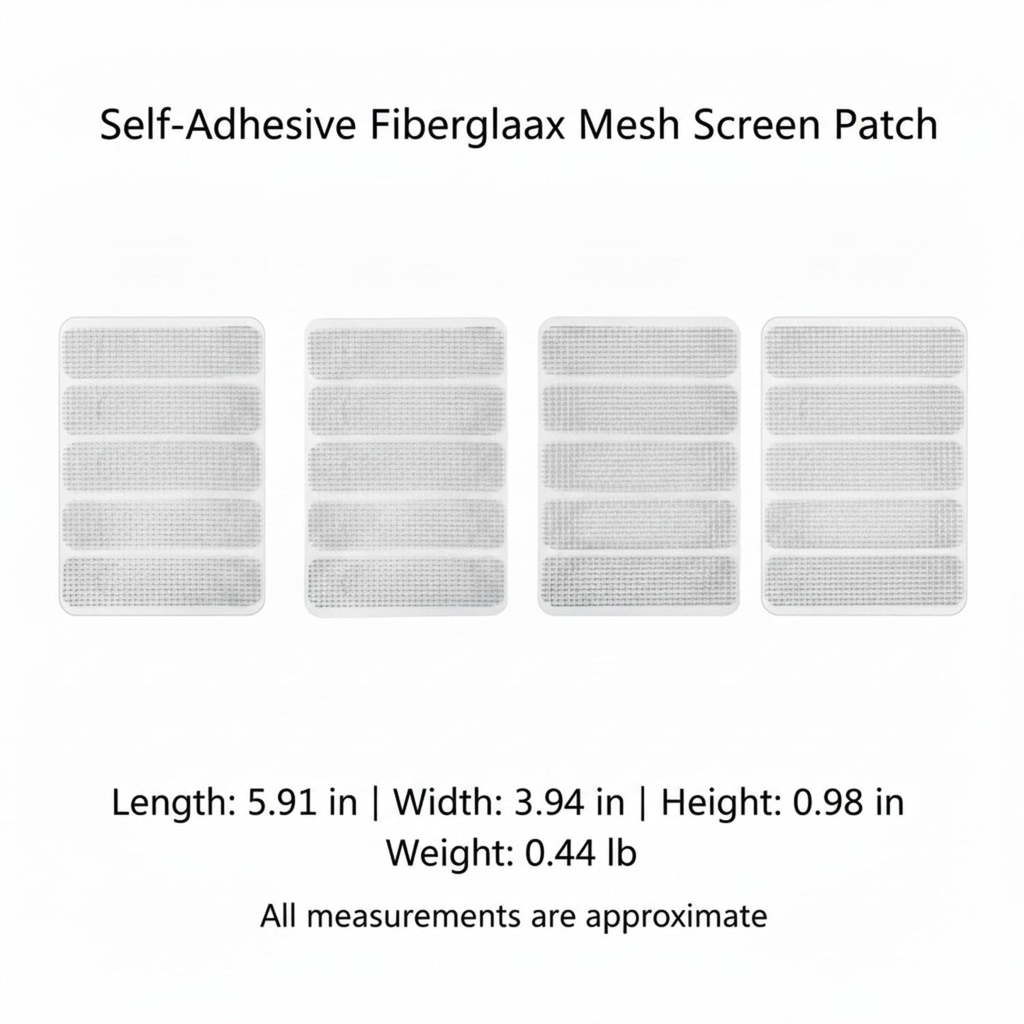 Self-Adhesive Fiberglass Screen Patch Kit for Windows and Doors, No Frame Removal Needed, Multicolor Mesh Repair