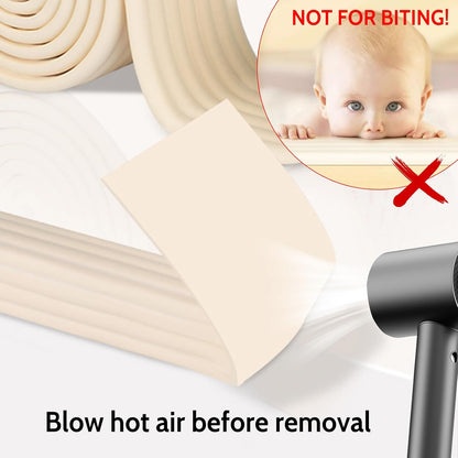 【6.56 Ft】 Baby Edge and Corner Guards - Soft Foam Table Bumper Strip, 3.15inch Wide Furniture Protector for Baby Proofing Table, Fireplace, Wall, Desk (Black)