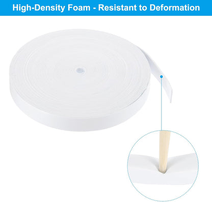 PATIKIL Weather Stripping Door Seal Strip, 3/8 Inch x 1/4 Inch x 32 Ft Self Adhesive Soundproof High Density Foam Tape Insulation for Door Window Air Conditioning, White - Colors A