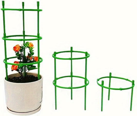 12PCS Plant Support Stakes Half Round Plant Stakes for Indoor Plants, Stackable Garden Flower Support, Plant Cages for Tomato,Monstera, Peony, Hydrangea, Climbing Plants