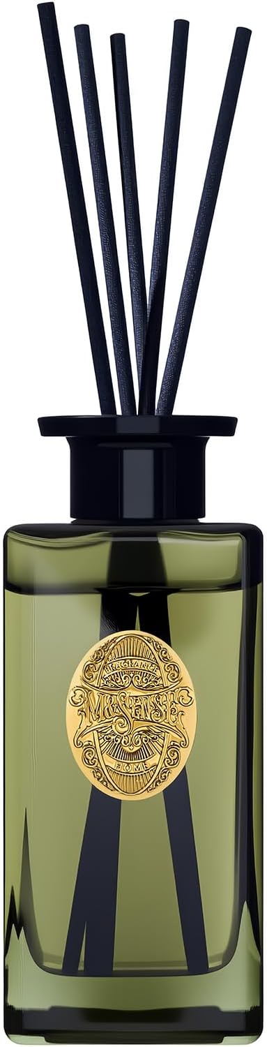 M&SENSE 6.3 oz Large Reed Diffuser Set | Lime+Basil Scent Oil Diffuser with Sticks | Hotel Collection Non-Toxic Home Fragrance |for Bedroom Bathroom Living Room - Colors A